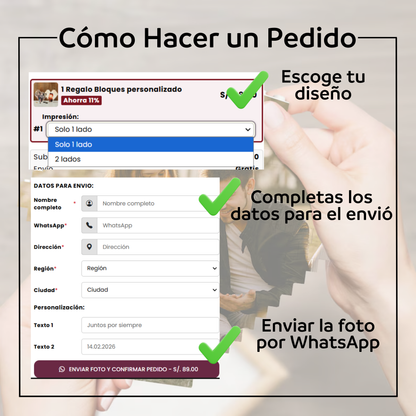 Bloque Personalizado Corazón Foto Total