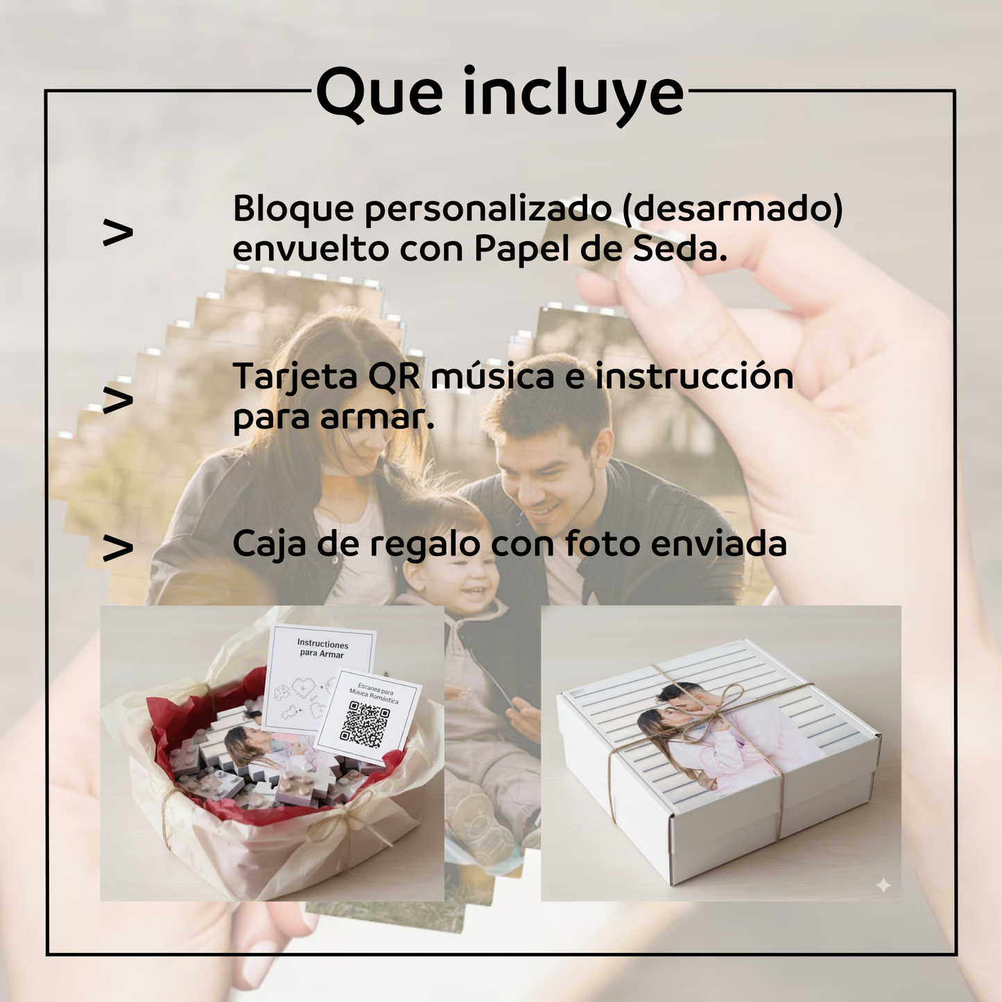 Bloque Personalizado Corazón Foto Total