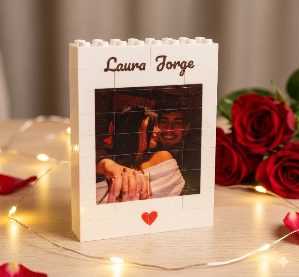 Regalo Set de Bloques Personalizado con foto, recuerdo romántico, recuerdo de  personalizados, regalo de San Valentín